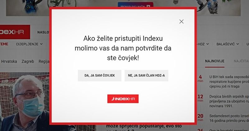 HDZ Republike Hrvatske najavio pravne korake protiv portala Index.hr