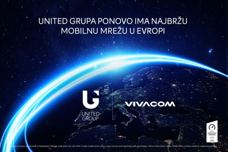 United Grupa ponovo ima najbržu mobilnu mrežu u Evropi
