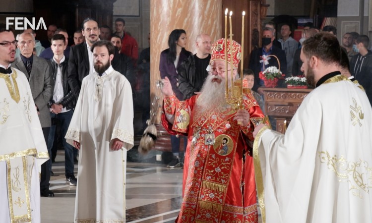 Vaskršnja liturgija služena u Sabornoj crkvi u Sarajevu