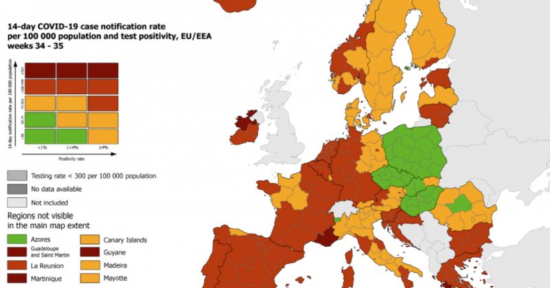 ECDC: Cijela Hrvatska u crvenom