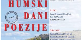 Književna manifestacija 'XXII. Humski dani poezije' u Travniku i Vitezu