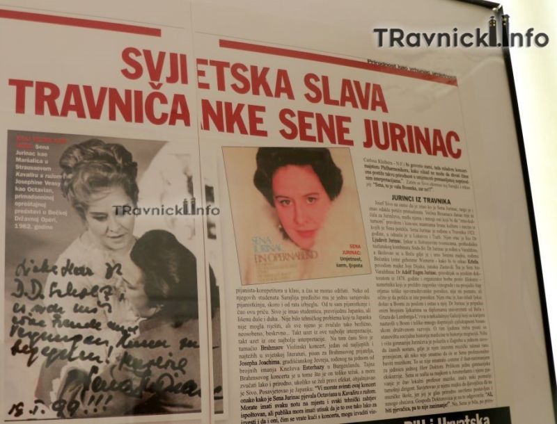 U Travniku otvorena izložba u povodu 100 godina rođenja Srebrenke Sene Jurinac