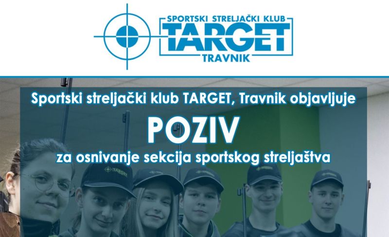 Sportski streljački klub TARGET poziva na osnivanje školskih sekcija sportskog streljaštva