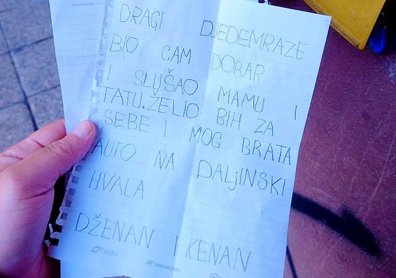 Dječak iz Tuzle pisao Djeda Mrazu, a zahvaljujući poštaru želja će mu biti ispunjena