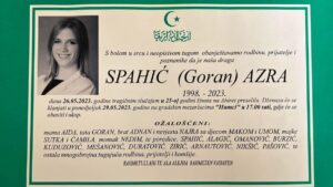 U Bihaću danas dženaza i ukop Azre Spahić
