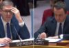 Vučić na sjednici Vijeća sigurnosti UN govorio o 'nepodnošljivim odlukama' Kosova za Srbe