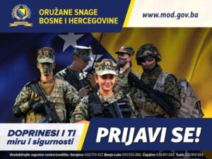 Ministarstvo odbrane BiH raspisalo oglas za prijem 400 kandidata u profesionalnu vojnu službu