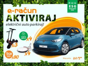 BH TELECOM NAGRADNA IGRA: E-račun aktiviraj, električni auto parkiraj!