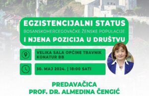 Sutra zanimljivo predavanje za žene u Travniku: prof.dr. Almedina Čengić