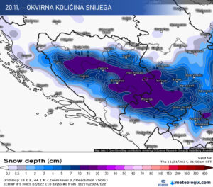 Najavljene su prve ozbiljnije snježne padavine