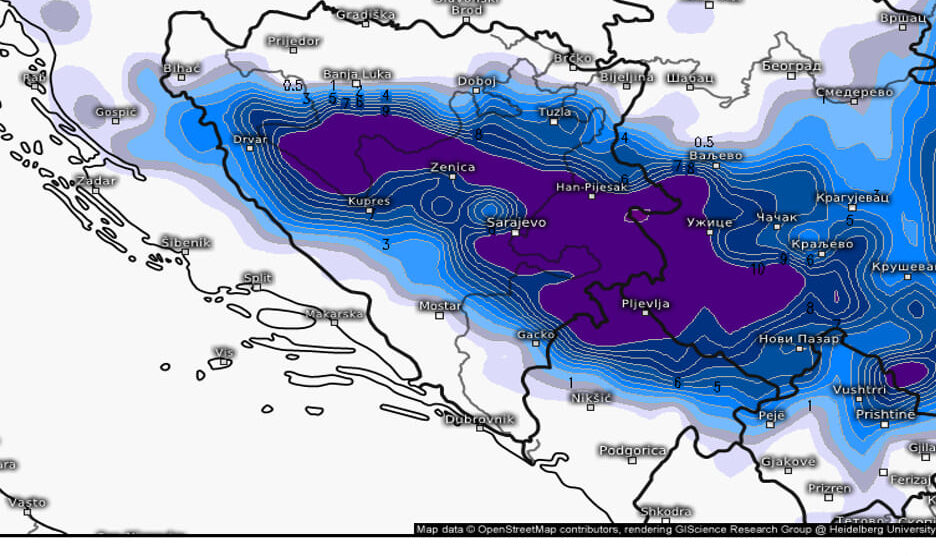 Najavljene su prve ozbiljnije snježne padavine