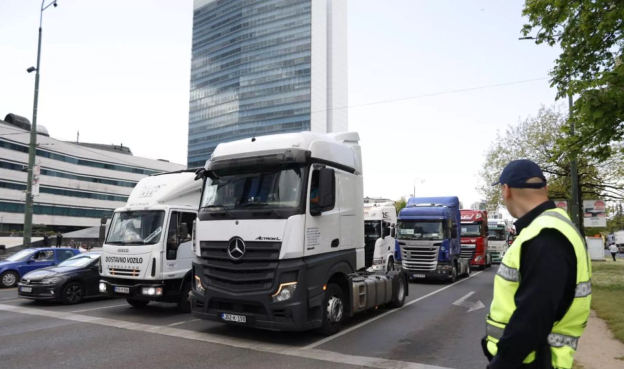 Konzorcijum Logistima protest vozac