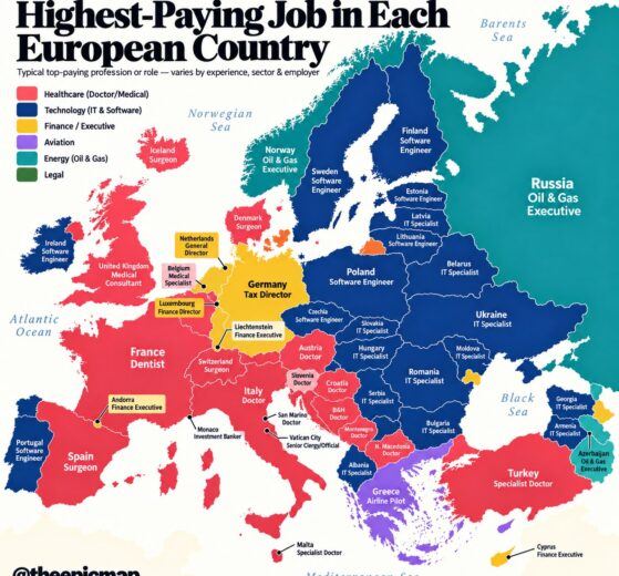 Ko ima najveće plate u Evropi? Ljekari dominiraju na Balkanu, IT stručnjaci na istoku kontinenta